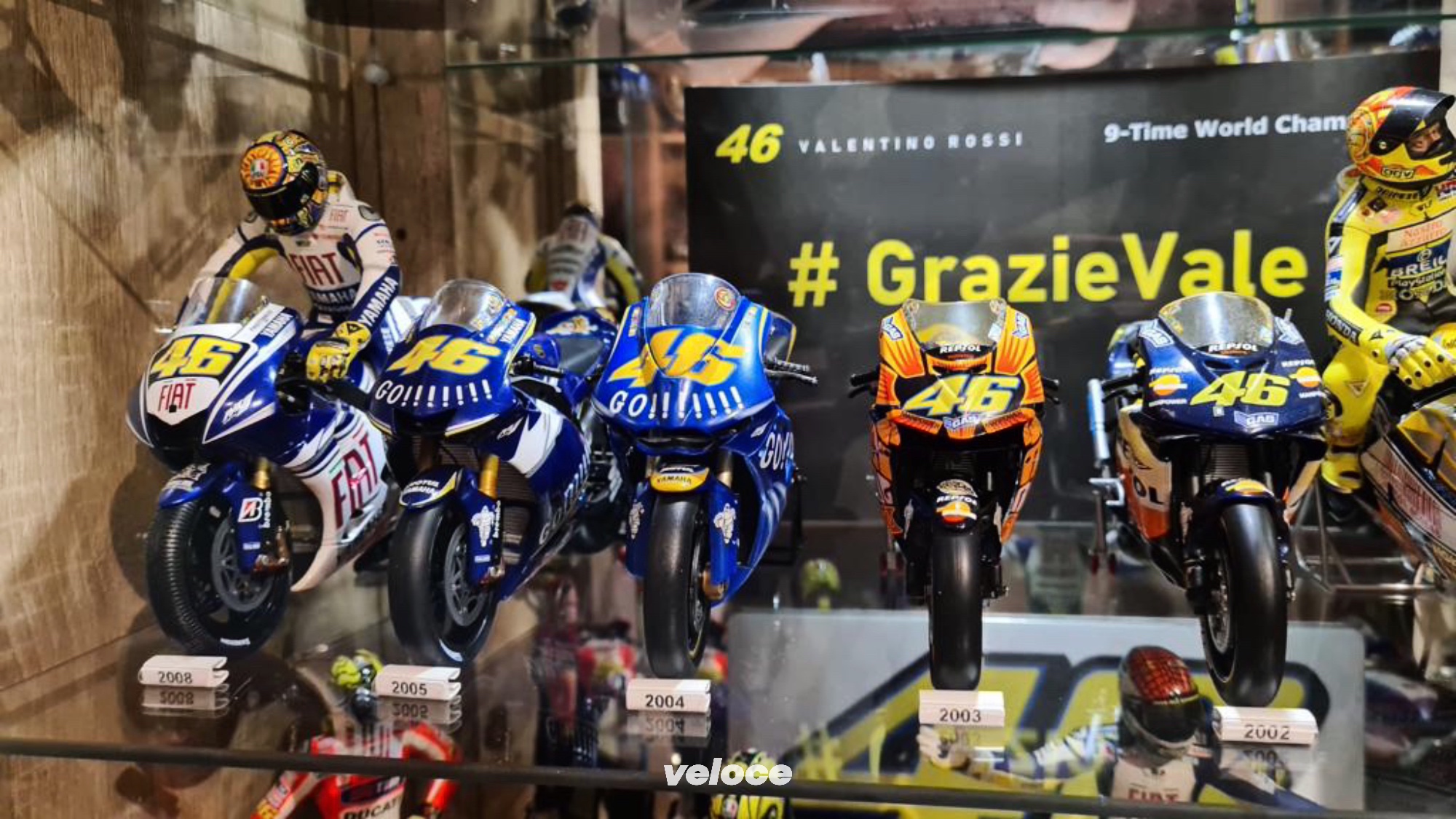 Collezione Moto Valentino Rossi 1:24 Modelli Pressofusi Aprilia/Ducati/Yamaha, 8+ Anni