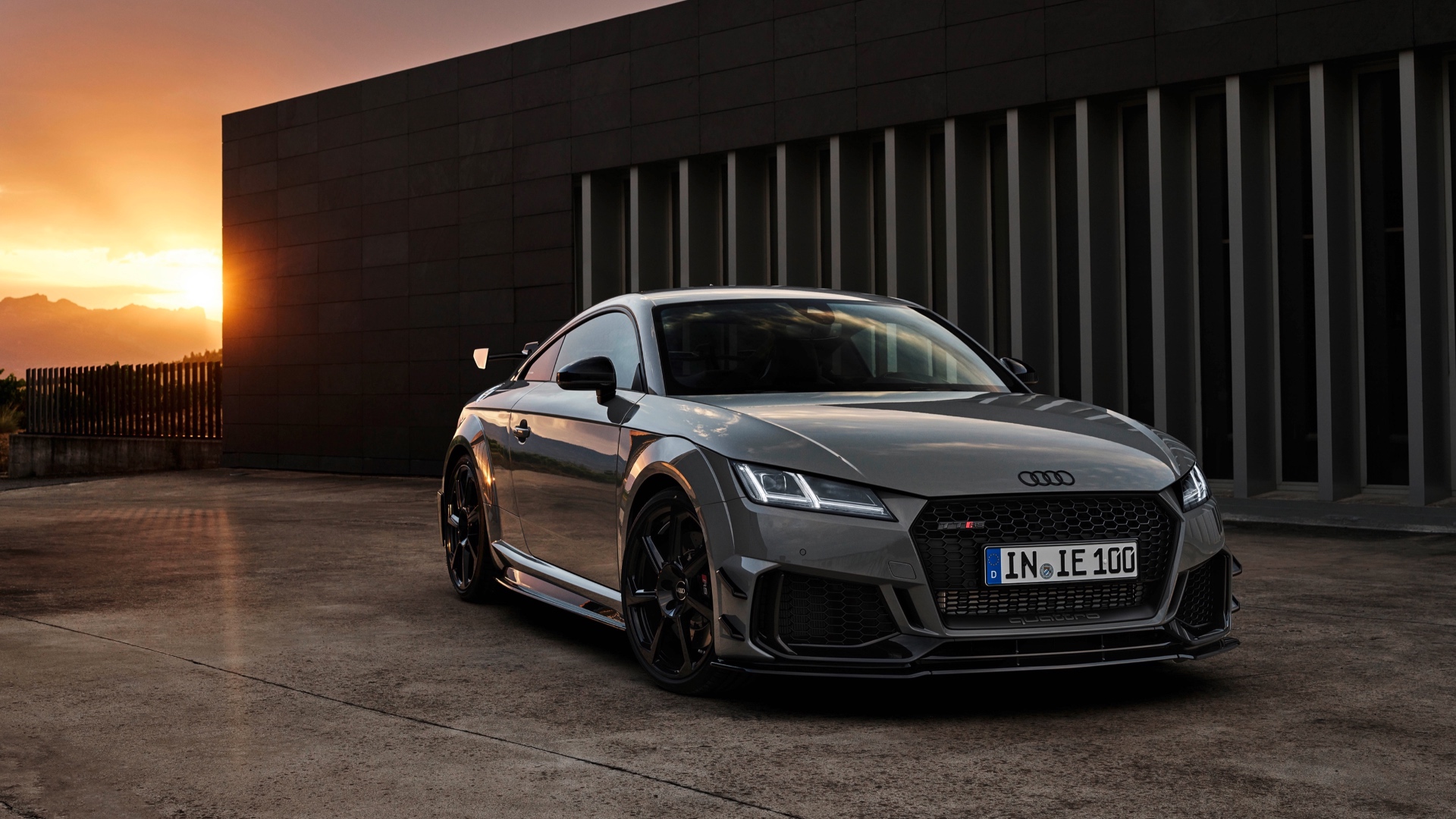 Original Audi Black Edition TT RS Emblem Lettering - Gloss Black Radiator Grille Badge